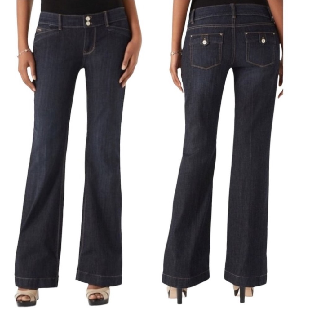 NWOT WHBM Blanc Wide Leg Black Jeans Sz 12